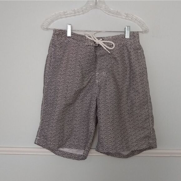Trunks Surf & Swim Co gray pattern swim shorts S - Picture 1 of 2